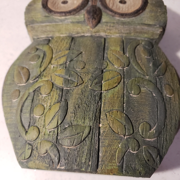 SF Bay Local Artist | Wooden Hand-carved Owl | 8" - Picture 6 of 8